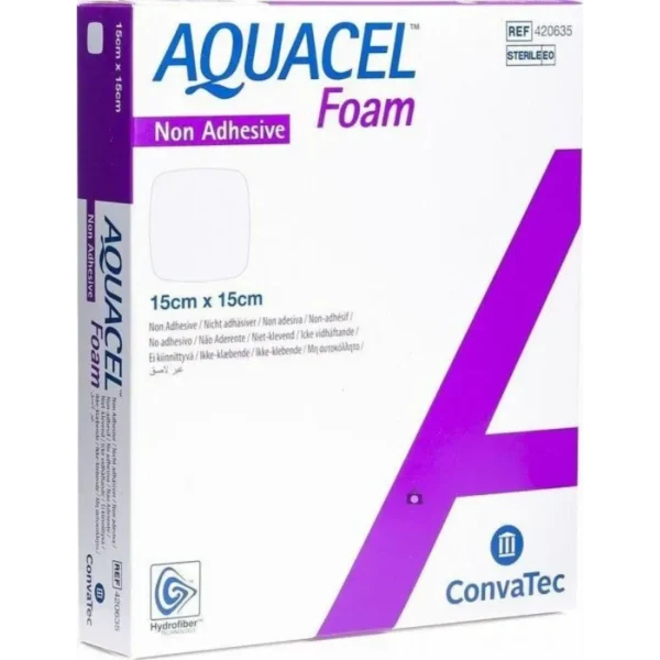 ConvaTec Aquacel Foam Dressing Non-Adhesive 15cm x 15cm, Each (420635)